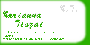 marianna tiszai business card